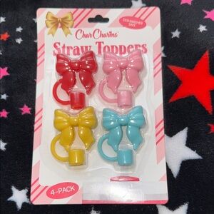 Char Charms Holiday Straw Toppers Set-New